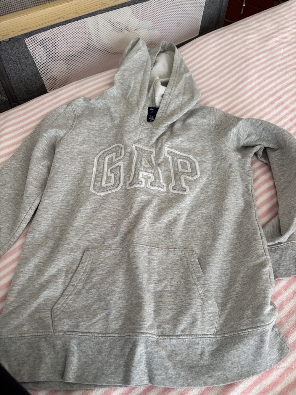 GAP Light Gray Kids Hooded Sweatshirt with Logo